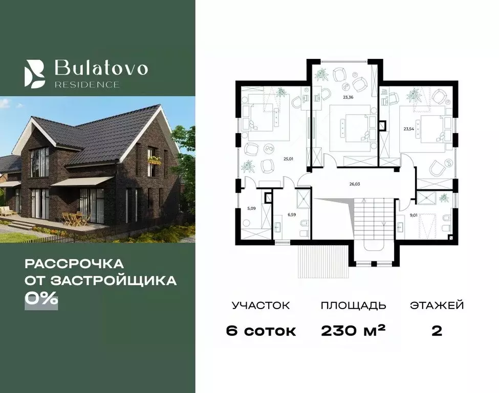 Коттедж в Московская область, Подольск городской округ, д. Булатово, ... - Фото 1