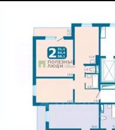 2-к кв. Красноярский край, Красноярск ул. Калинина, 112 (58.1 м) - Фото 2