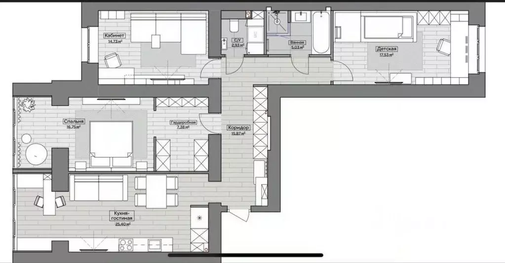 3-к кв. Брянская область, Брянск ул. Имени О.Н. Строкина, 2 (105.6 м) - Фото 2