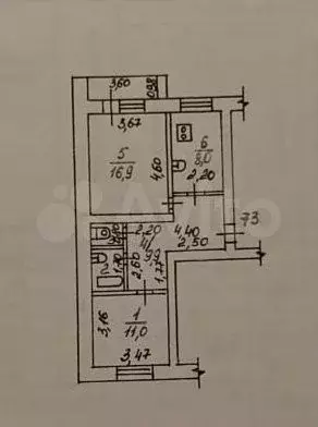 2-к. квартира, 49,5 м, 1/5 эт. - Фото 1