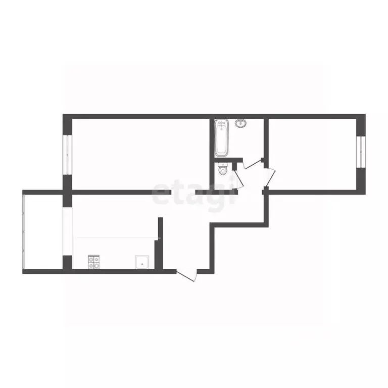 2-к кв. Камчатский край, Петропавловск-Камчатский Звездная ул., 25/1 ... - Фото 2