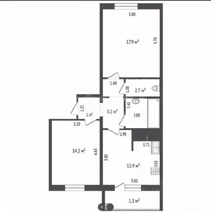 2-к кв. Крым, Феодосия бул. Адмиральский, 7Г (60.9 м) - Фото 2