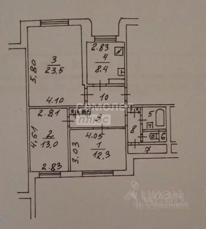 3-к кв. Москва Рублевское ш., 18К1 (75.7 м) - Фото 2
