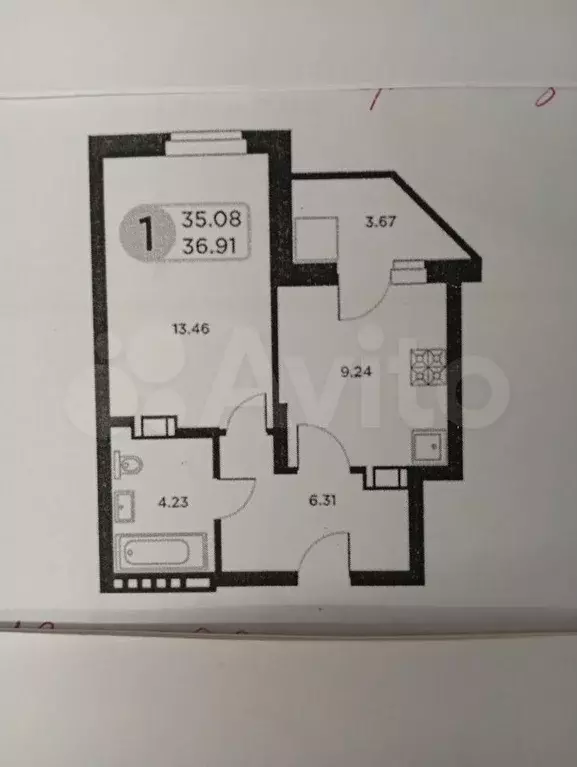 1-к. квартира, 37 м, 25/27 эт. - Фото 0