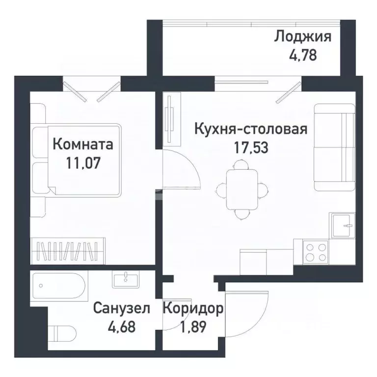 1-к кв. Челябинская область, Челябинский городской округ, пос. ... - Фото 1