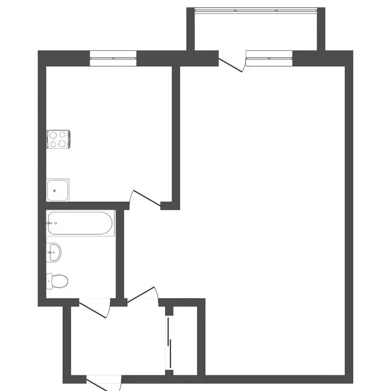 1-комнатная квартира: Тюмень, Харьковская улица, 54 (30.3 м) - Фото 1