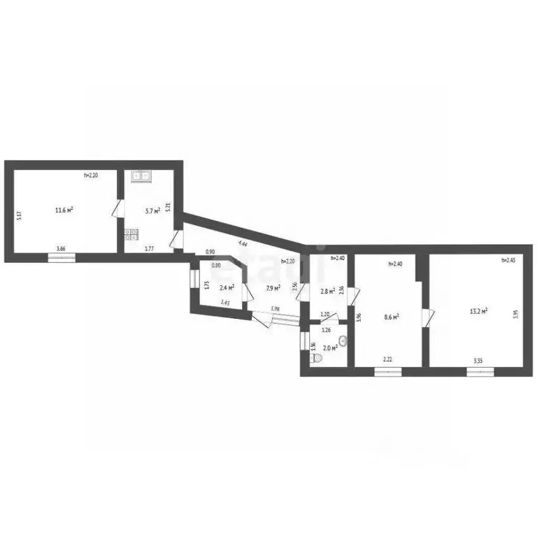 Дом в Крым, Саки ул. Евпаторийская (54 м) - Фото 1