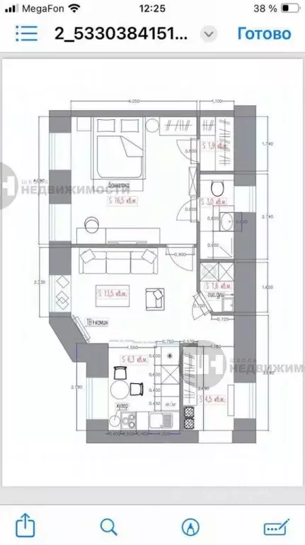 1-к кв. Санкт-Петербург пер. Басков, 16 (49.0 м) - Фото 1