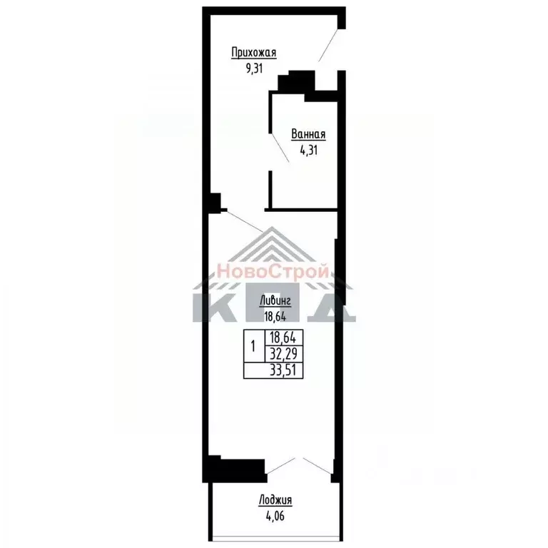 1-к кв. Омская область, Омск ул. Фрунзе (34.0 м) - Фото 1