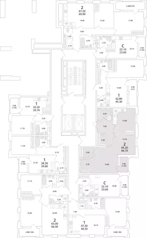 2-к кв. Санкт-Петербург Планерная ул., 99 (66.3 м) - Фото 1