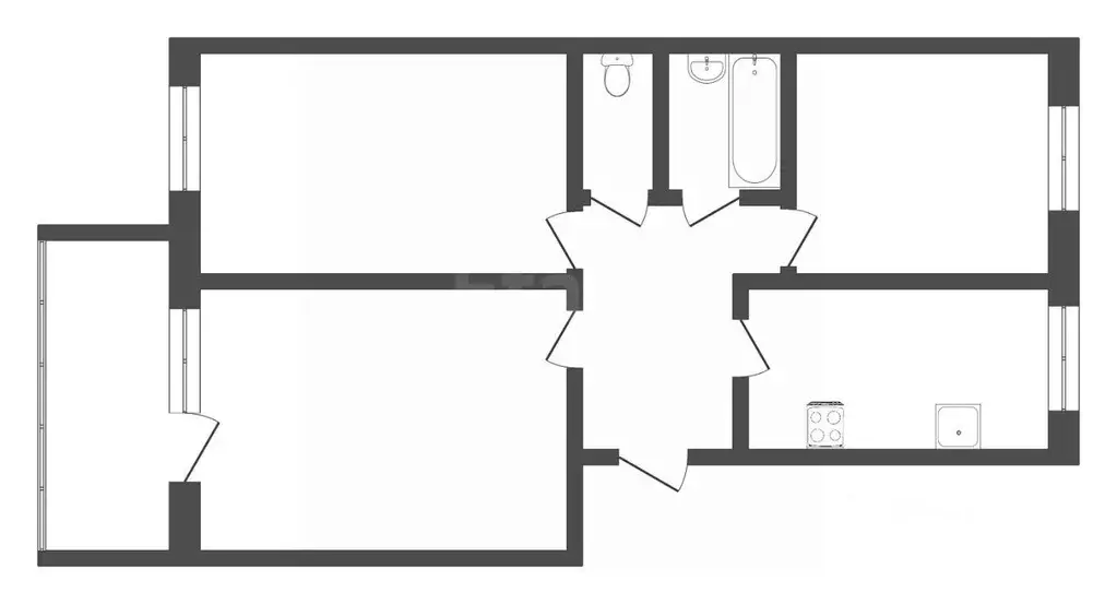 3-к кв. Тюменская область, Тюмень Утешево мкр, ул. Ивана Быкова, 7 ... - Фото 1