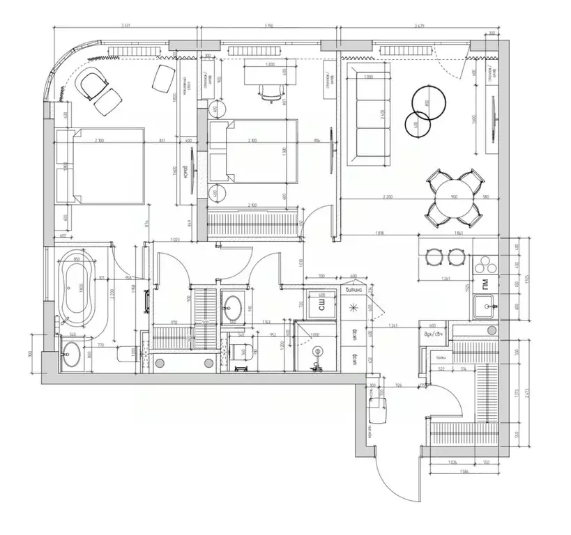 3-к кв. Москва ул. Нижние Мневники, 7 (82.3 м) - Фото 2