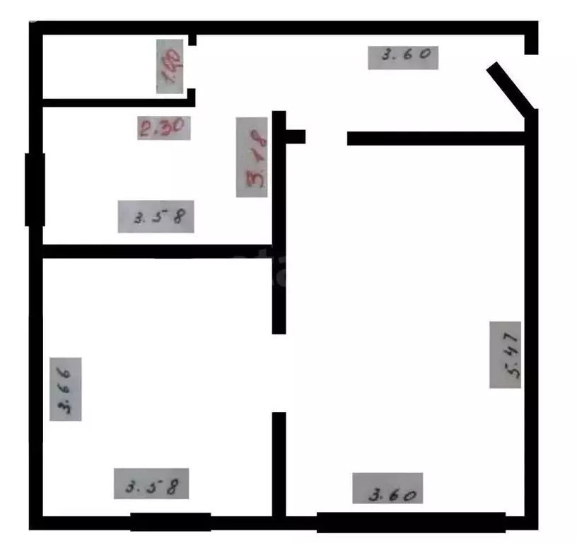 2-комнатная квартира: Абакан, Красноярская улица, 65 (48.4 м) - Фото 1