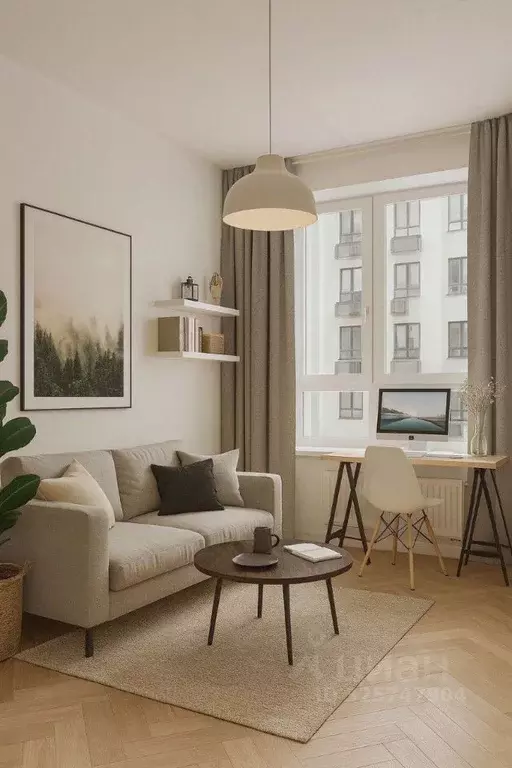 Студия Санкт-Петербург ул. Шкапина, 15 (27.7 м) - Фото 1