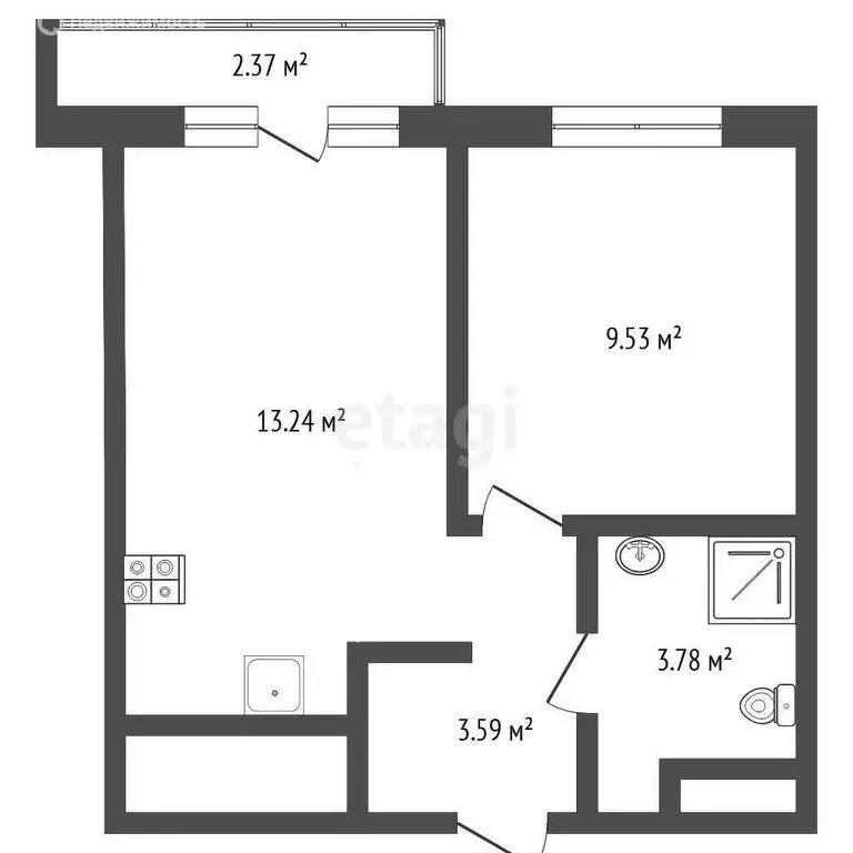 1-комнатная квартира: Тюмень, Краснооктябрьская улица, 16к1 (31.2 м) - Фото 0