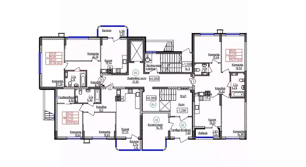 3-к кв. Калининградская область, Калининград ул. Дубовая Аллея (74.82 ... - Фото 2