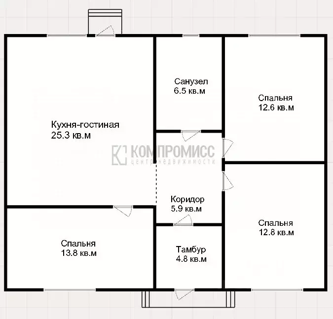 Дом в Краснодарский край, Абинск ул. Красных Таманцев (82 м) - Фото 2