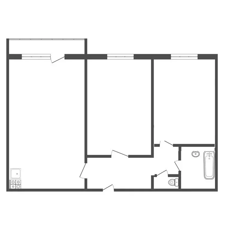 2-комнатная квартира: село Осиновая Гора, улица Аркадия Шипунова, 1 ... - Фото 1