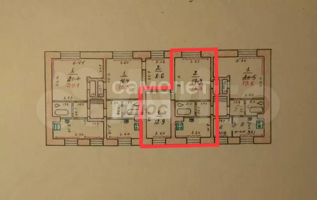 2-к. квартира, 42,6 м, 2/2 эт. - Фото 0