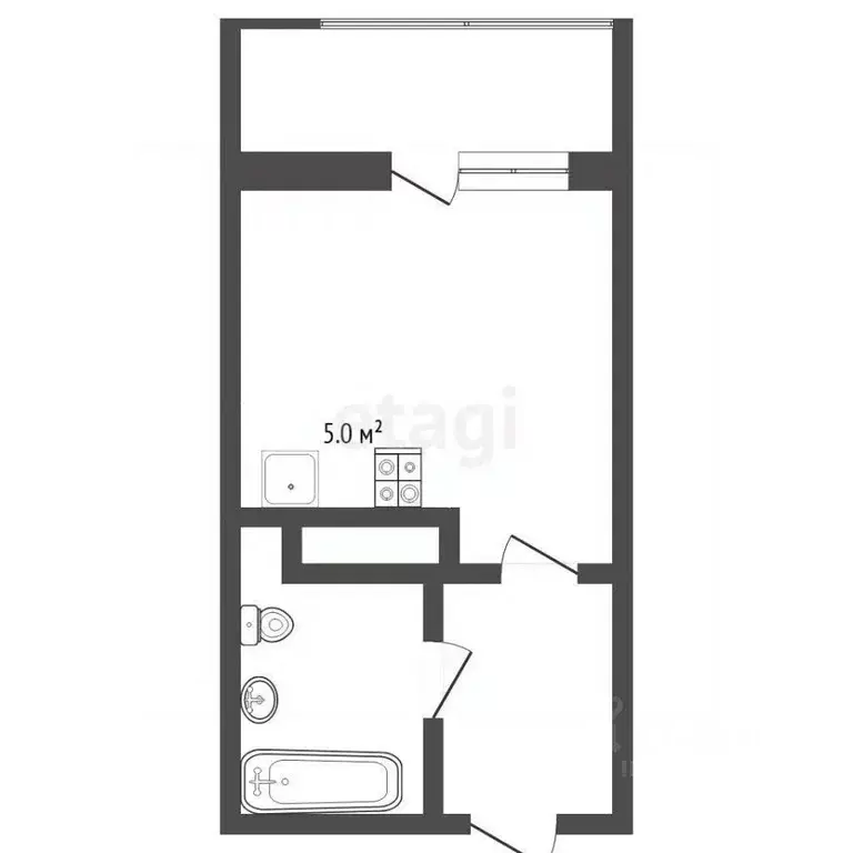 Студия Тюменская область, Тюменский муниципальный округ, д. Дударева ... - Фото 1