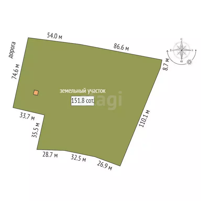 Участок в Разметелево, Дерибасовская улица (150 м) - Фото 1