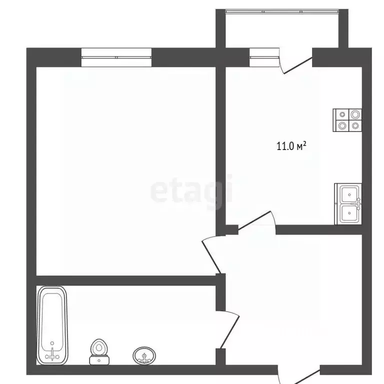 1-к кв. Ставропольский край, Ессентуки ул. Иглина (39.2 м) - Фото 2