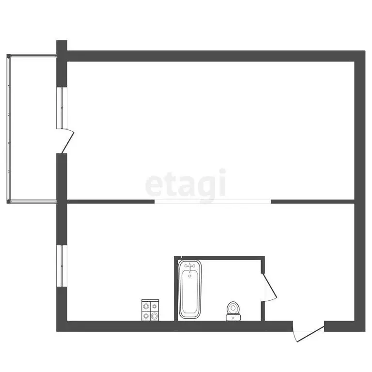 1-комнатная квартира: Троицк, Путевая улица, 12 (34 м) - Фото 1