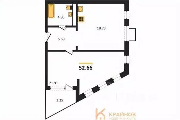 1-к кв. Воронежская область, Воронеж наб. Чуева, 7 (52.66 м) - Фото 0