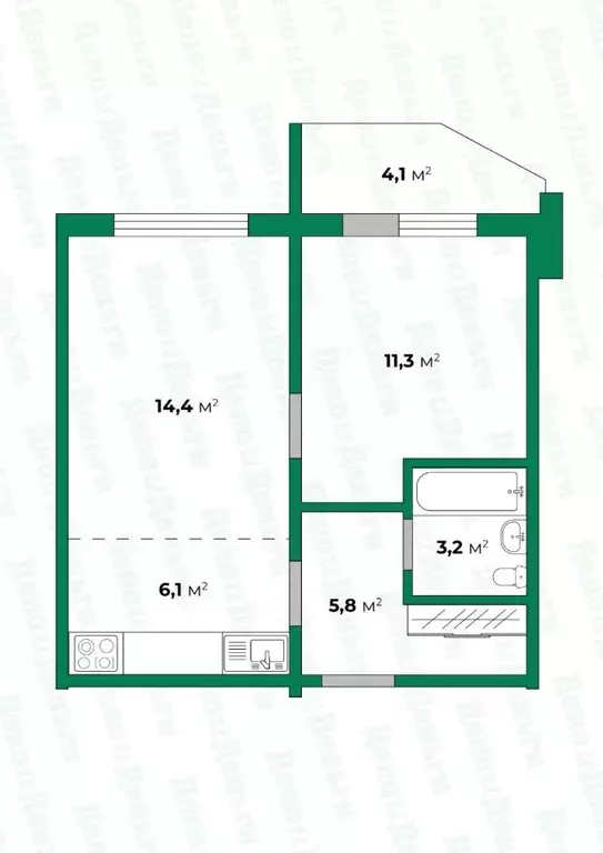 2-к кв. Кировская область, Киров Заводская ул., 6к1 (40.86 м) - Фото 0