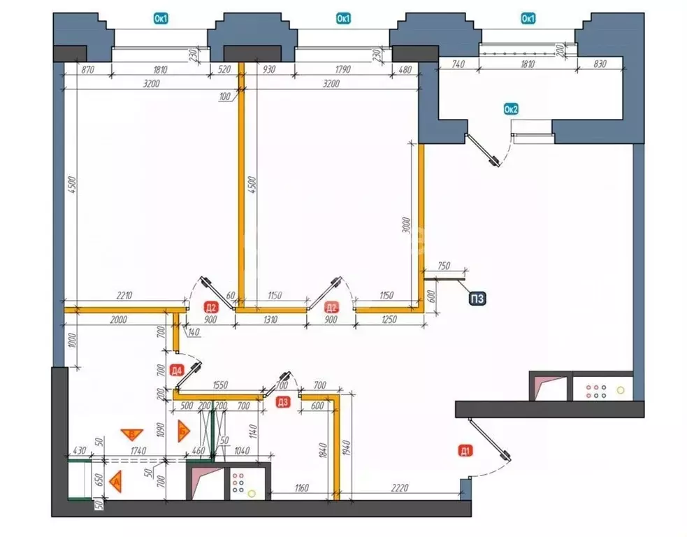 2-к кв. Москва ул. Берзарина, 28Ак3 (67.0 м) - Фото 2
