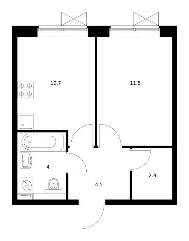 1-комнатная квартира: Боброво, ЖК Восточное Бутово, 48 (33.6 м) - Фото 1