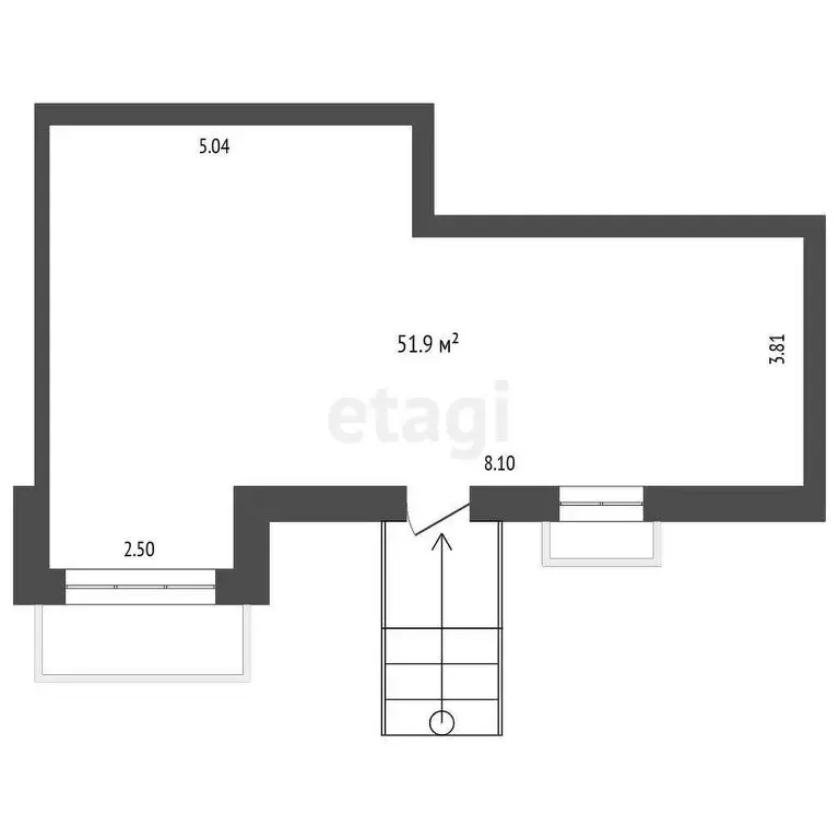 Помещение свободного назначения (51.9 м) - Фото 1