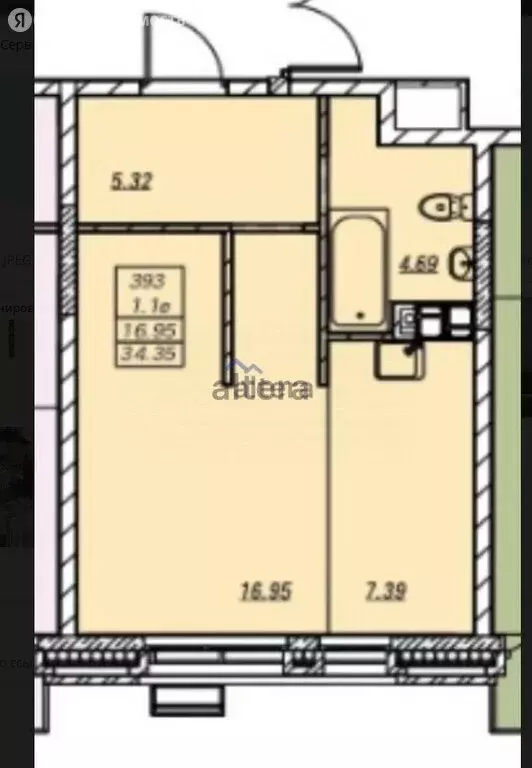 1-комнатная квартира: Казань, Приволжский район, жилой комплекс ... - Фото 1