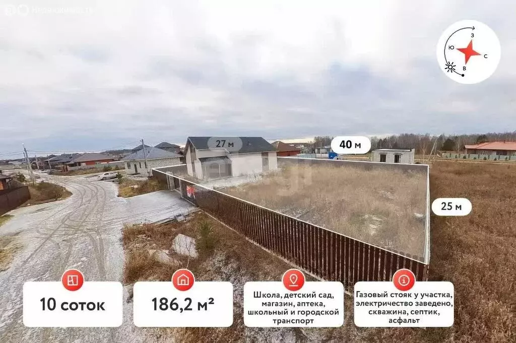 Дом в село Луговое, Пасхальная улица (186.2 м) - Фото 1