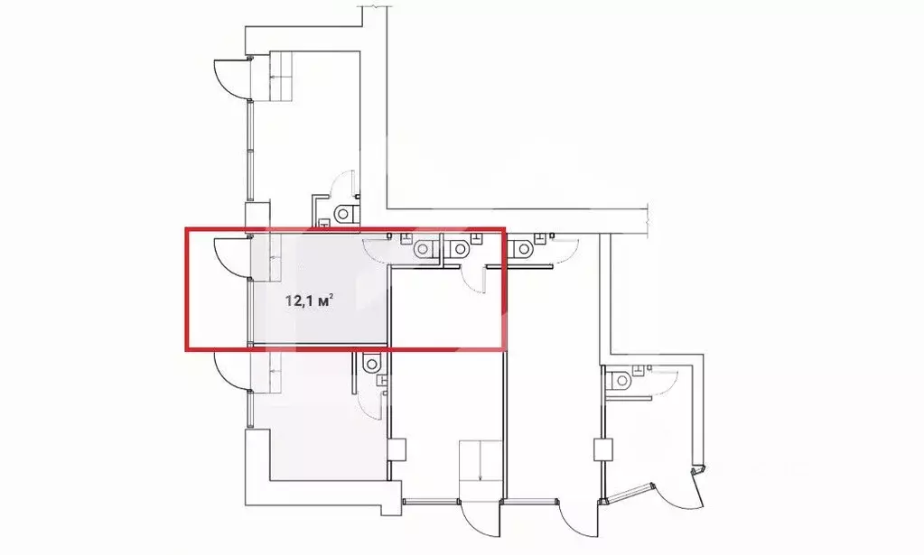 Торговая площадь в Москва просп. Мира, 97 (12 м) - Фото 2