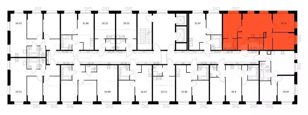 3-к. квартира, 70,1 м, 3/10 эт. - Фото 1