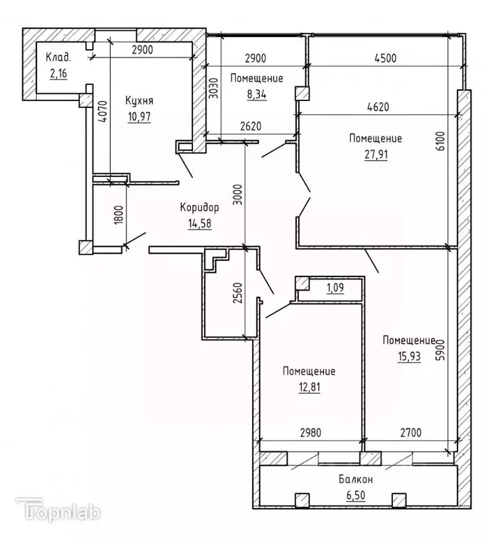 4-к кв. Кабардино-Балкария, Нальчик просп. Кулиева (109.6 м) - Фото 2