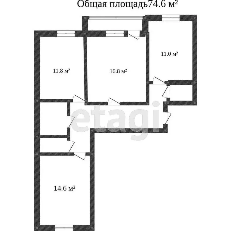 3-комнатная квартира: Тобольск, микрорайон 7А, 23В (74.2 м) - Фото 0