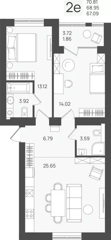 Квартира-студия: Калининградская область, Пионерский (68.95 м) - Фото 0