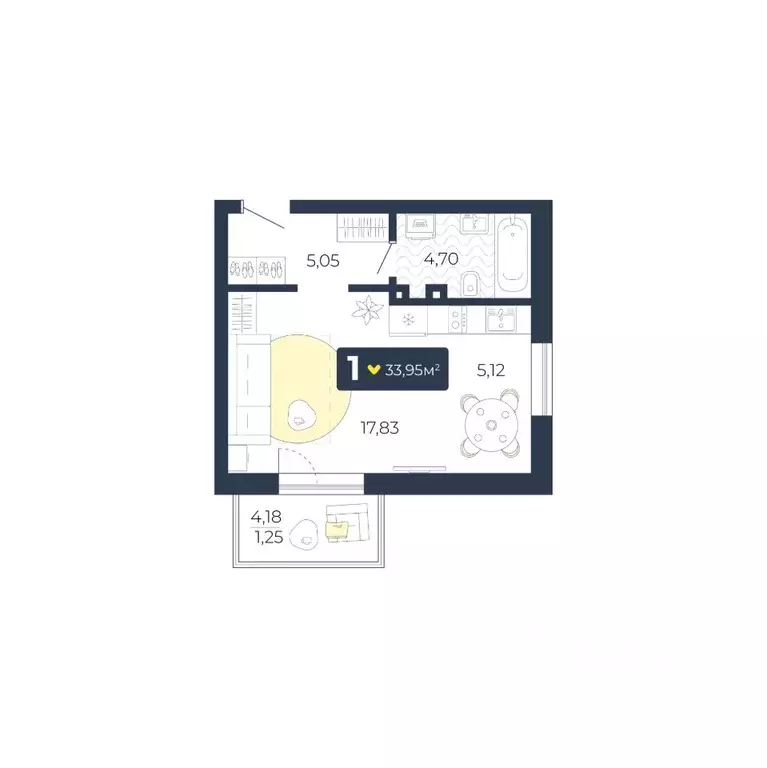 1-к кв. Красноярский край, Красноярск городской округ, пос. Солонцы, ... - Фото 1