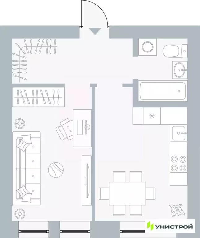 1-к кв. Пермский край, Пермь Рионская ул., 4А (37.12 м) - Фото 1