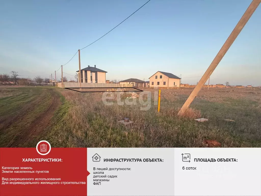 Участок в Крым, Евпатория ул. Энвера Бекирова (6.0 сот.) - Фото 1