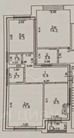 2-к кв. Калининградская область, Калининград Минусинская ул., 17 (52.0 ... - Фото 2
