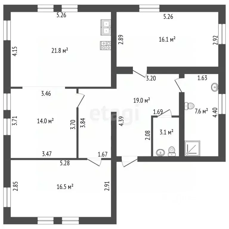 3-к кв. Санкт-Петербург Петергофское ш., 78к20 (98.1 м) - Фото 2