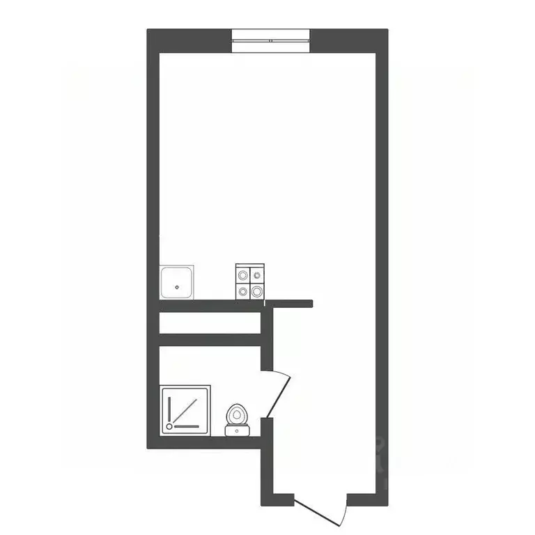 Студия Тюменская область, Тюмень Ткацкий проезд, 8 (18.0 м) - Фото 1