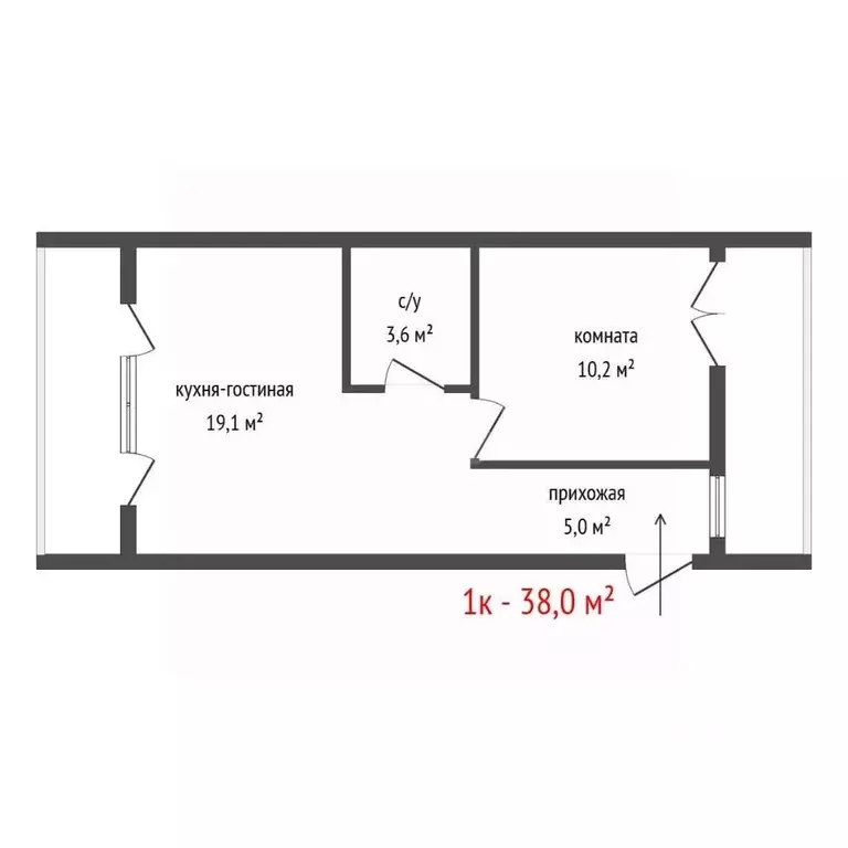 1-к кв. Свердловская область, Екатеринбург ул. Амундсена, 167 (38.09 ... - Фото 1