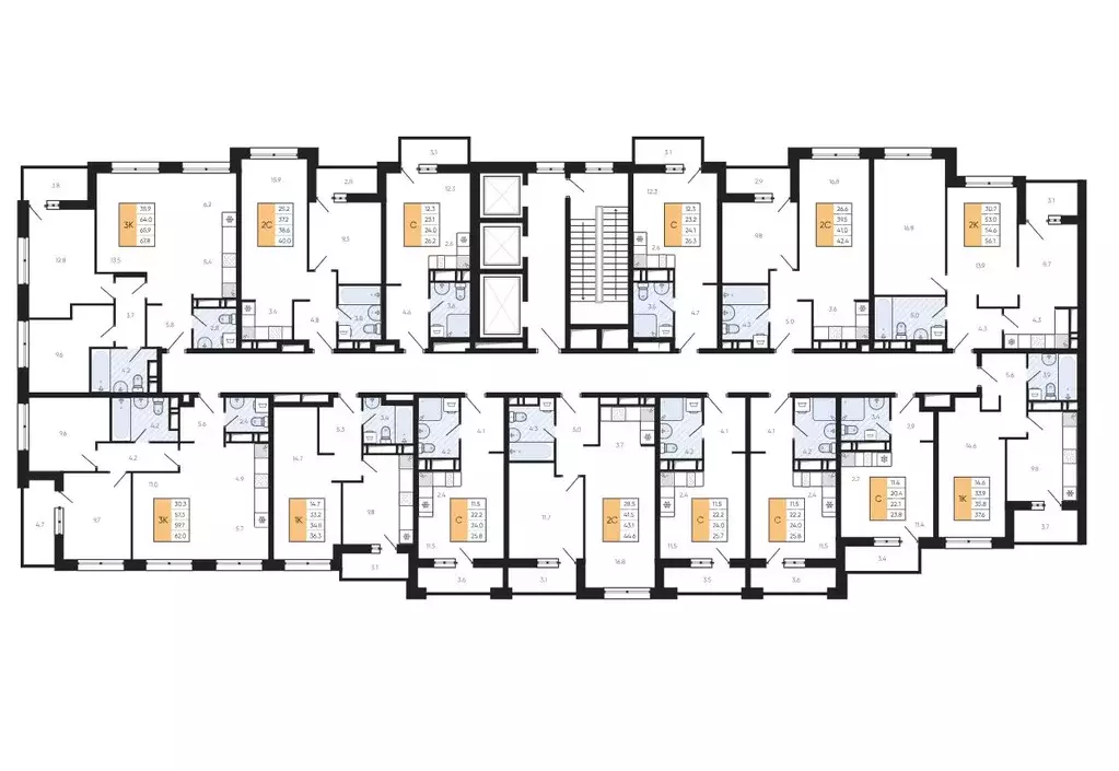 2-к кв. Приморский край, Владивосток ул. Расула Гамзатова, 7к1 (44.6 ... - Фото 1