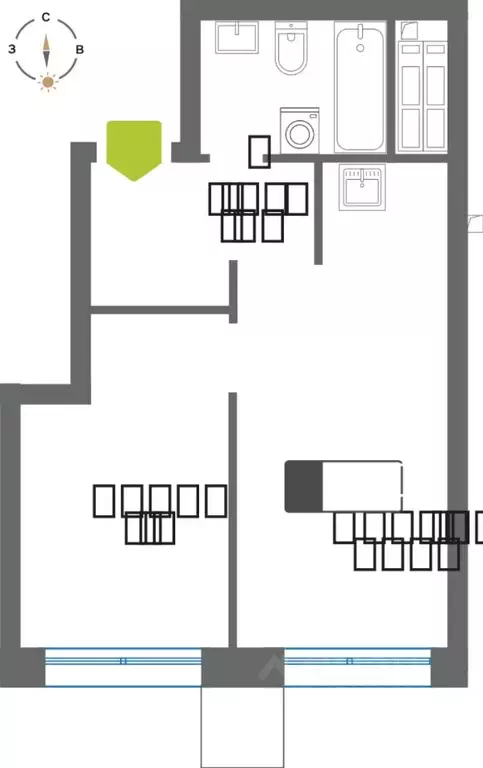 1-к кв. Московская область, Красногорск Чернево-2 мкр,  (33.2 м) - Фото 1