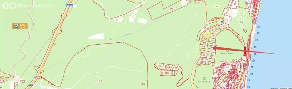 Участок в село Лазурное, улица Слуцкого, 71А/2 (25 м) - Фото 1