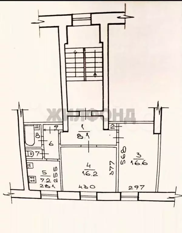 2-к. квартира, 55 м, 2/3 эт. - Фото 0